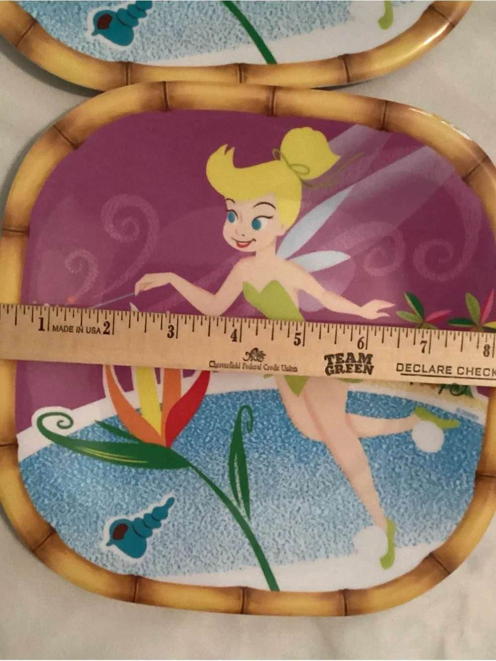 Disney Store Tinkerbell Fairies set of 4 - 8.5” Children’s Melamine Dinner Plate